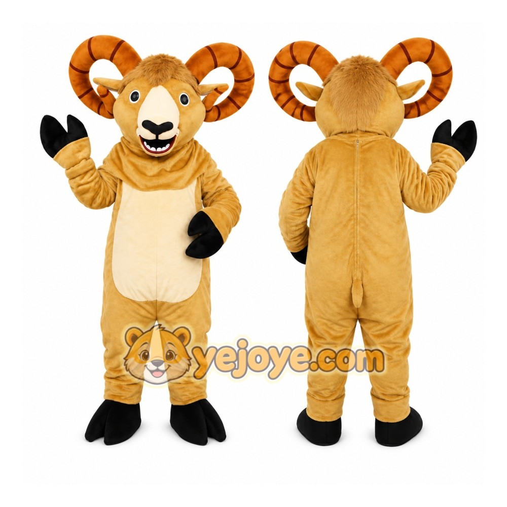 Tan Goat Mascot Costume