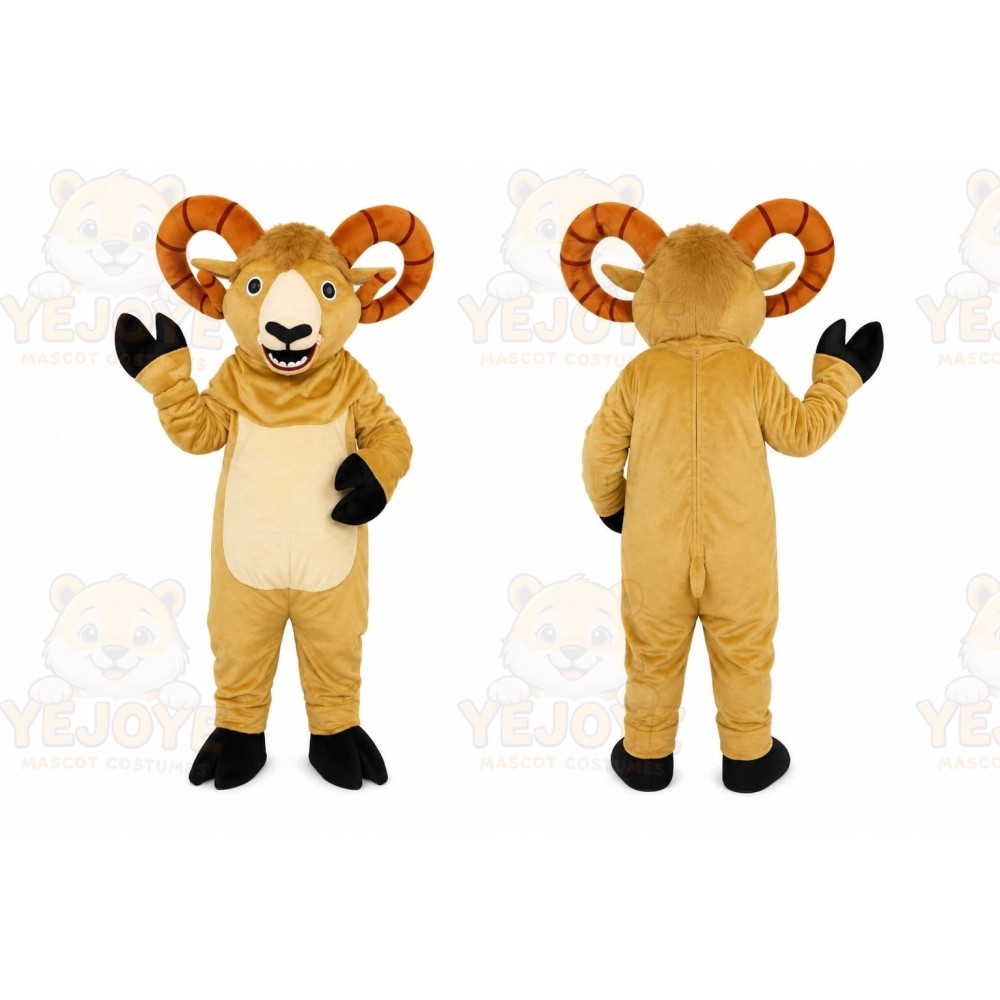 Tan Goat Mascot Costume
