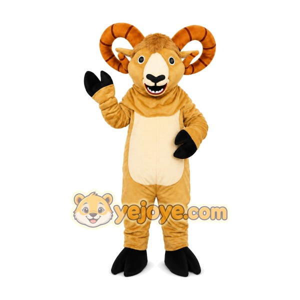 Tan Goat Mascot Costume Tan Goat Mascot Costume