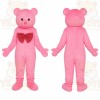 Pink Bear Bow Tie Mascot Costume