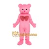 Pink Bear Bow Tie Mascot Costume Pink Bear Bow Tie Mascot Costume