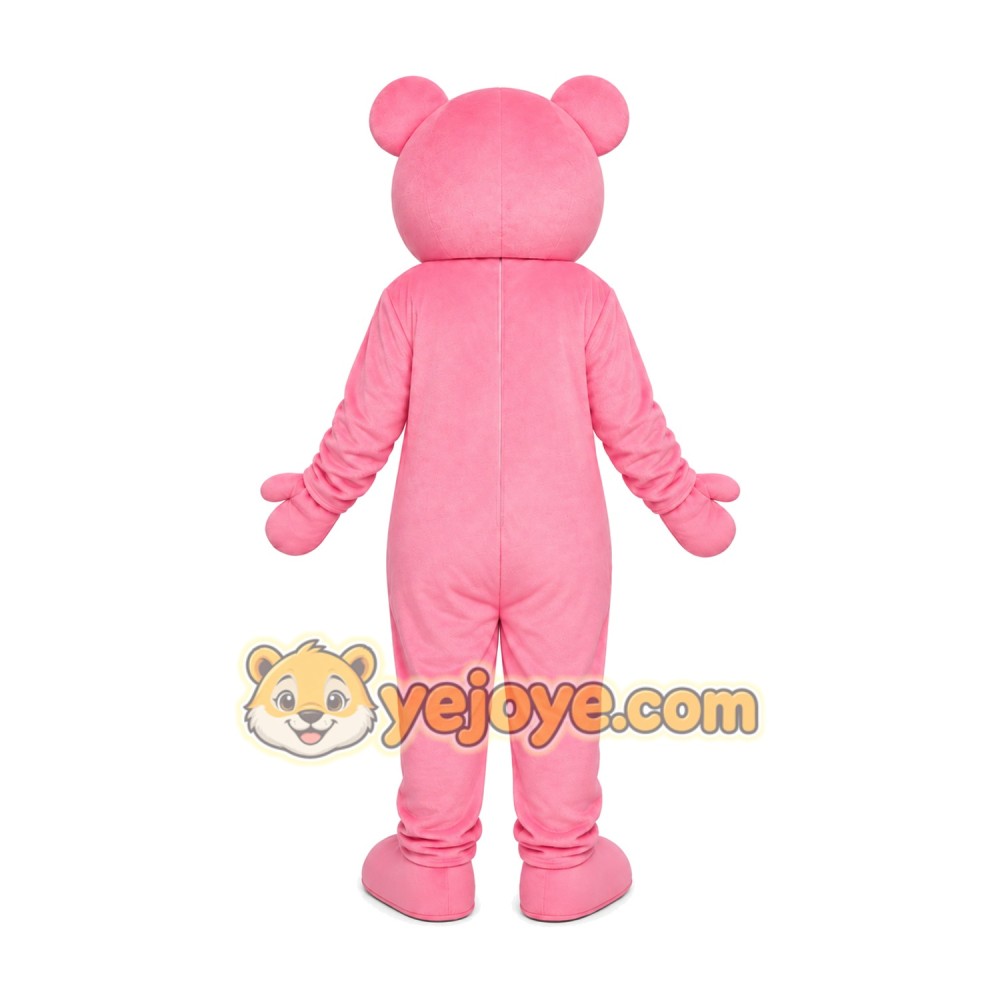 Pink Bear Bow Tie Mascot Costume Pink Bear Bow Tie Mascot Costume