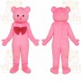 Pink Bear Bow Tie Mascot Costume