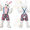 White Rabbit Overalls Mascot Costume