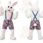 White Rabbit Overalls Mascot Costume