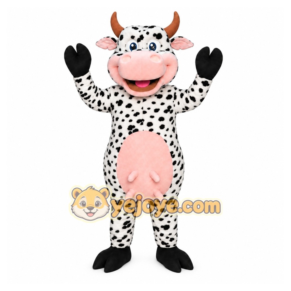 Spotted Cow Mascot Costume Spotted Cow Mascot Costume