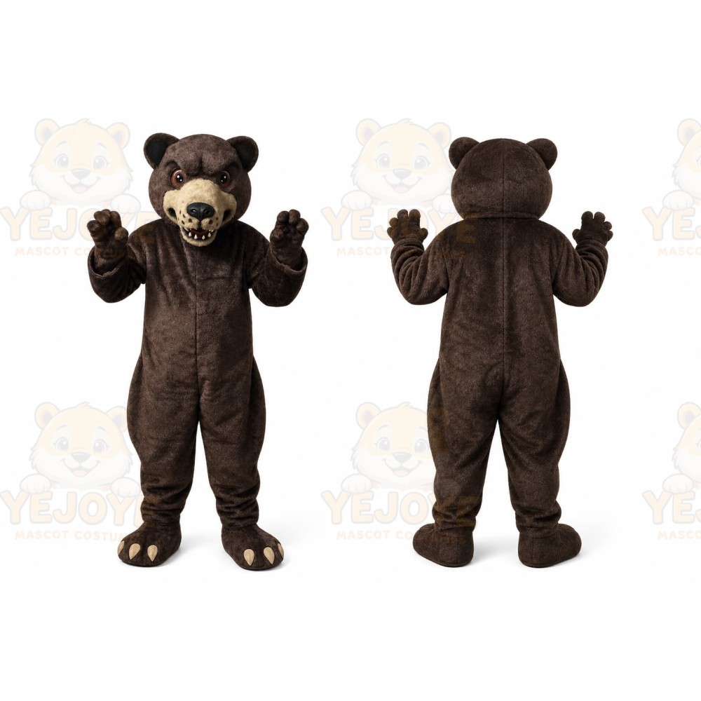 Dark Brown Bear Mascot Costume