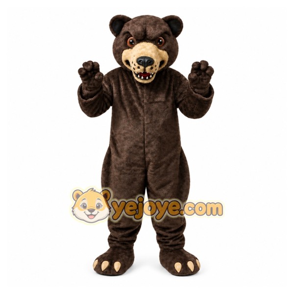 Dark Brown Bear Mascot Costume