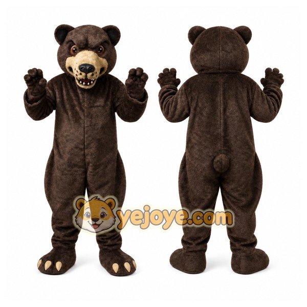 Dark Brown Bear Mascot Costume