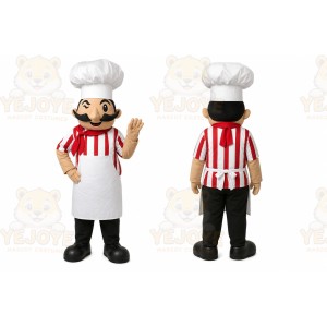 Striped Chef Mascot Costume