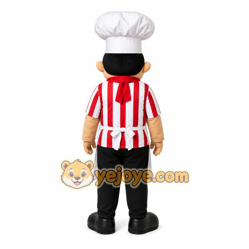 Striped Chef Mascot Costume Striped Chef Mascot Costume
