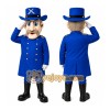 Blue Police Officer Mascot Costume Blue Police Officer Mascot Costume