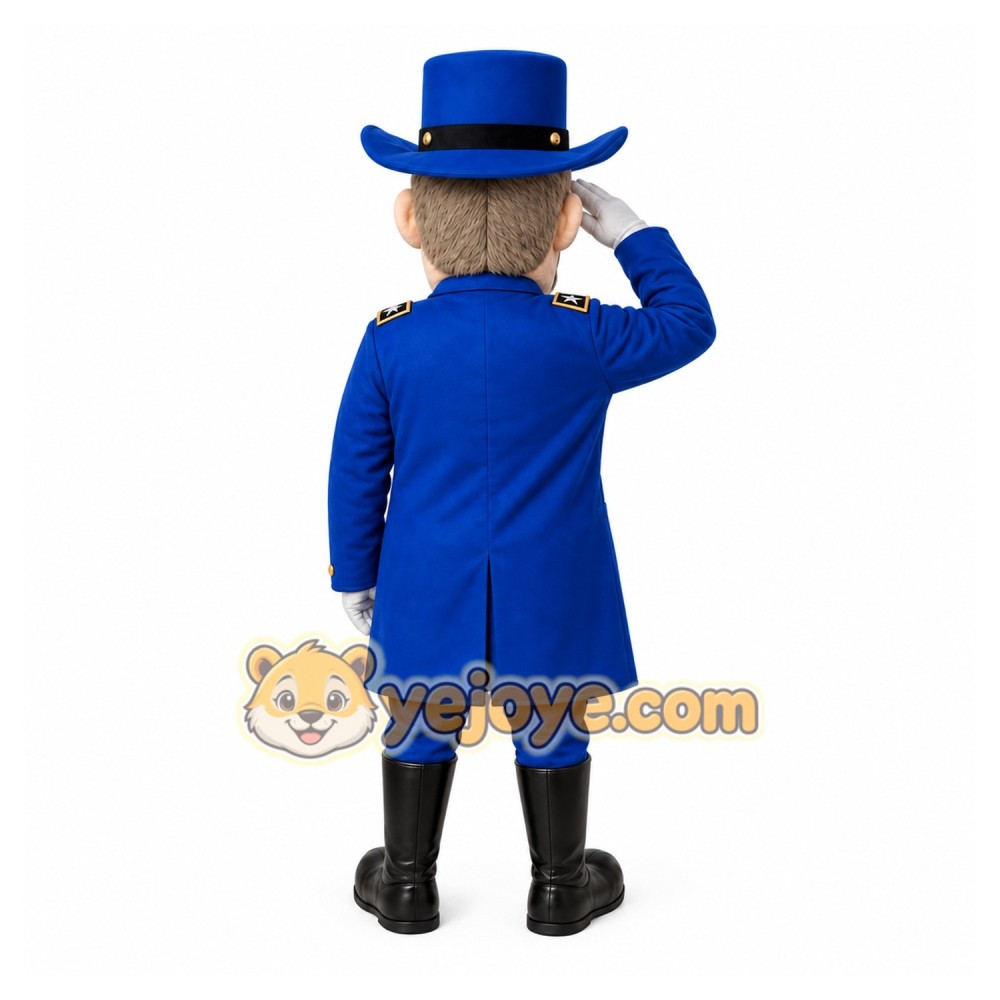 Blue Police Officer Mascot Costume Blue Police Officer Mascot Costume
