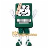 Green Computer Mascot Costume Green Computer Mascot Costume
