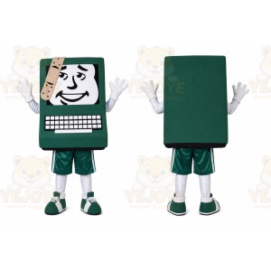 Green Computer Mascot Costume