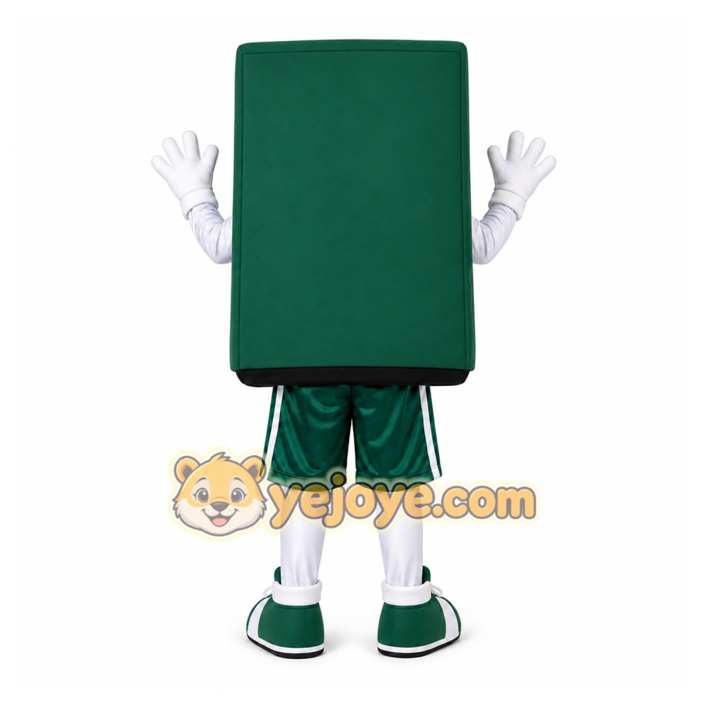 Green Computer Mascot Costume Green Computer Mascot Costume