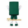 Green Computer Mascot Costume Green Computer Mascot Costume