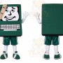 Green Computer Mascot Costume
