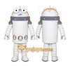 Silver Robot Mascot Costume Silver Robot Mascot Costume