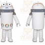 Silver Robot Mascot Costume