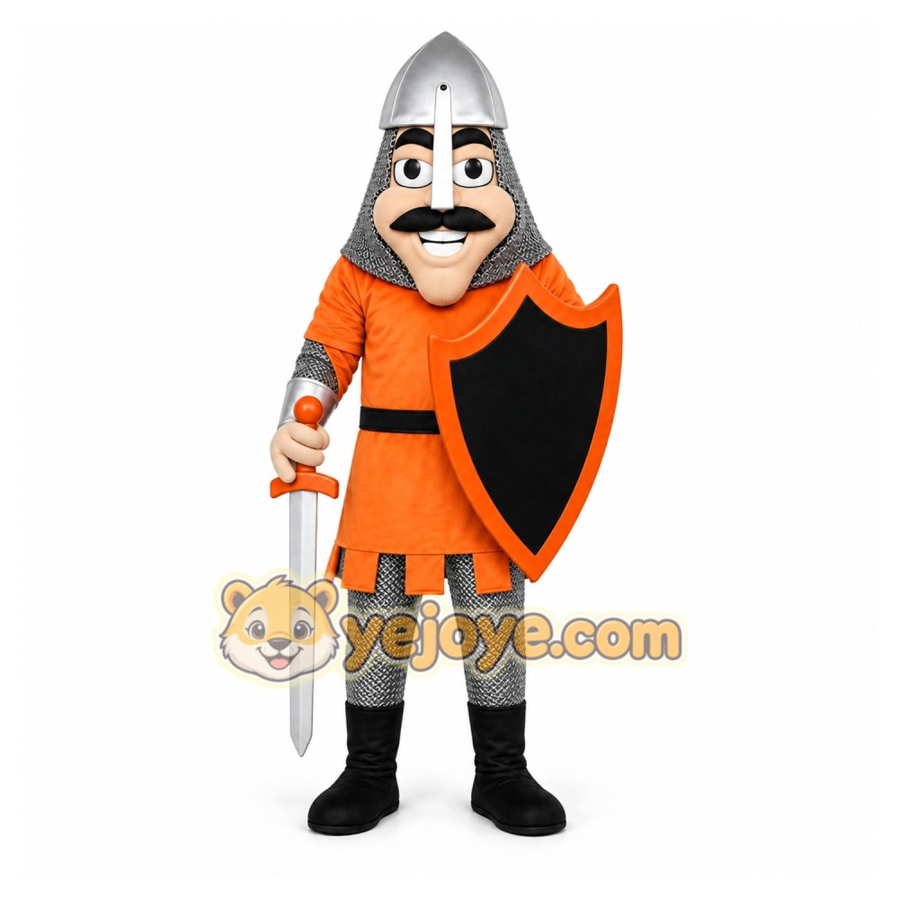 Orange Knight Mascot Costume
