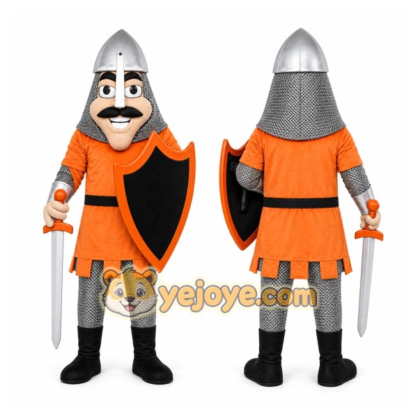Orange Knight Mascot Costume