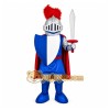Blue Red Knight Mascot Costume Blue Red Knight Mascot Costume