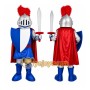 Blue Red Knight Mascot Costume