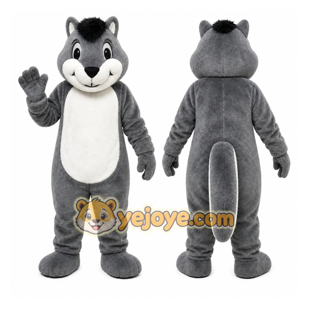 Gray Squirrel Mascot Costume