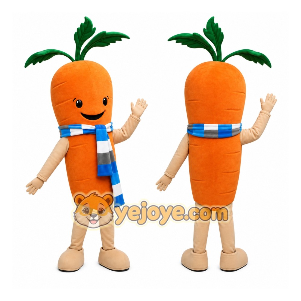 Orange Carrot Mascot Costume Orange Carrot Mascot Costume