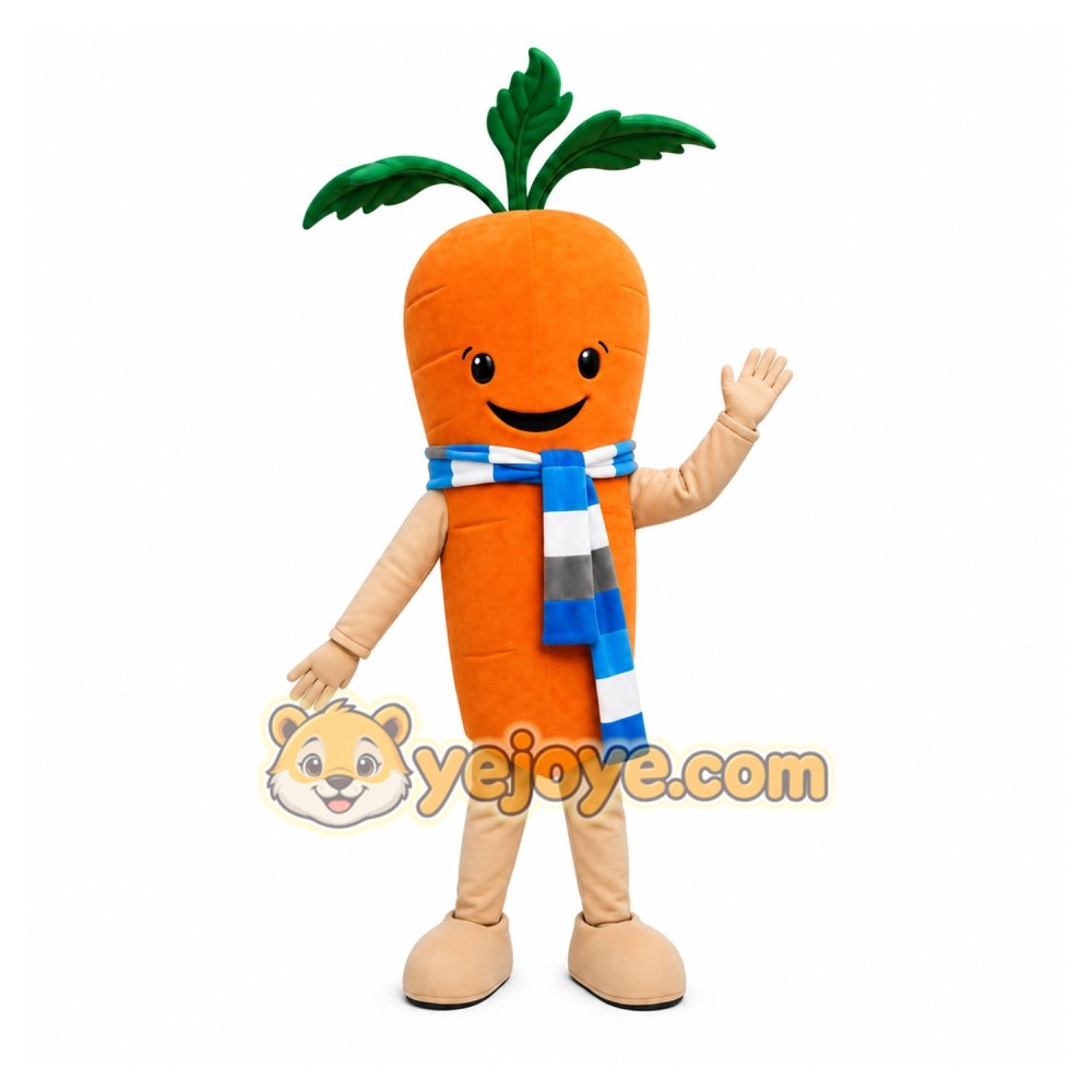 Orange Carrot Mascot Costume Orange Carrot Mascot Costume