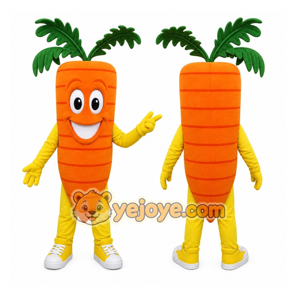 Smiling Carrot Mascot Costume Smiling Carrot Mascot Costume