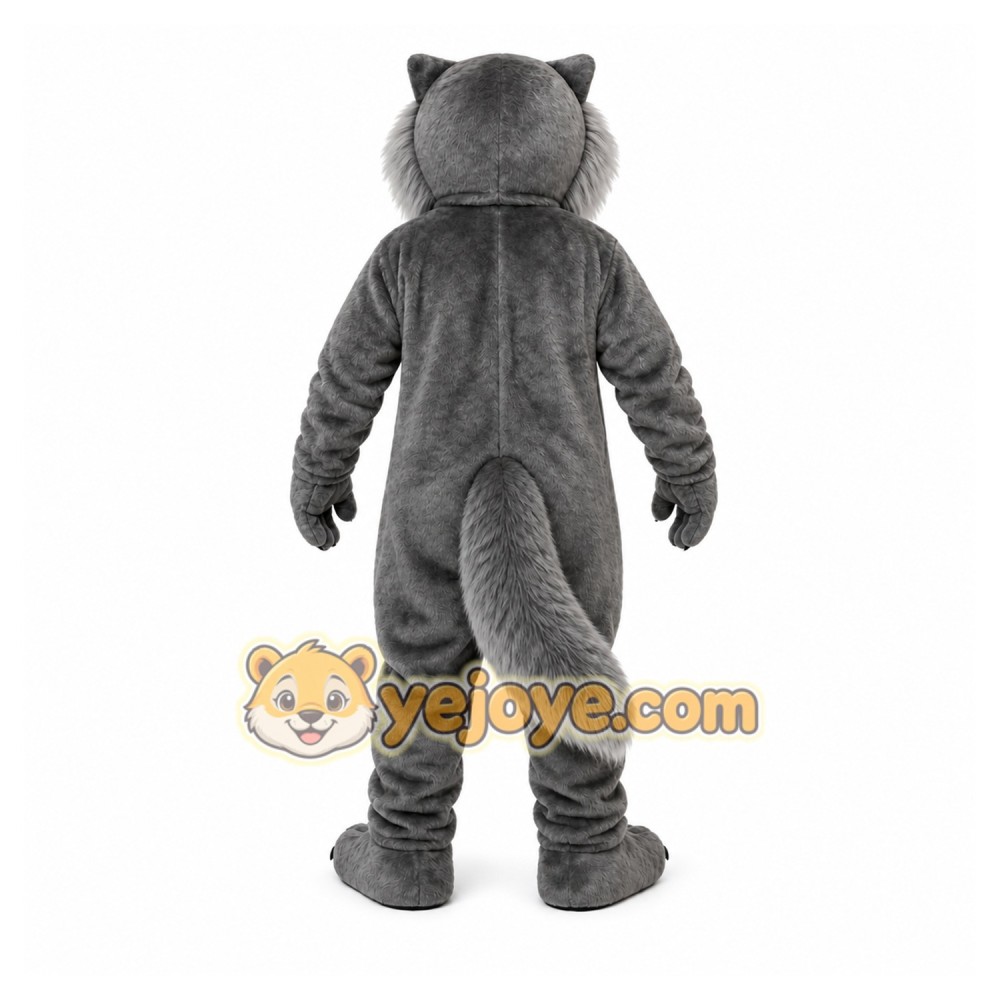 Gray Lion Mascot Costume