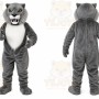 Gray Lion Mascot Costume