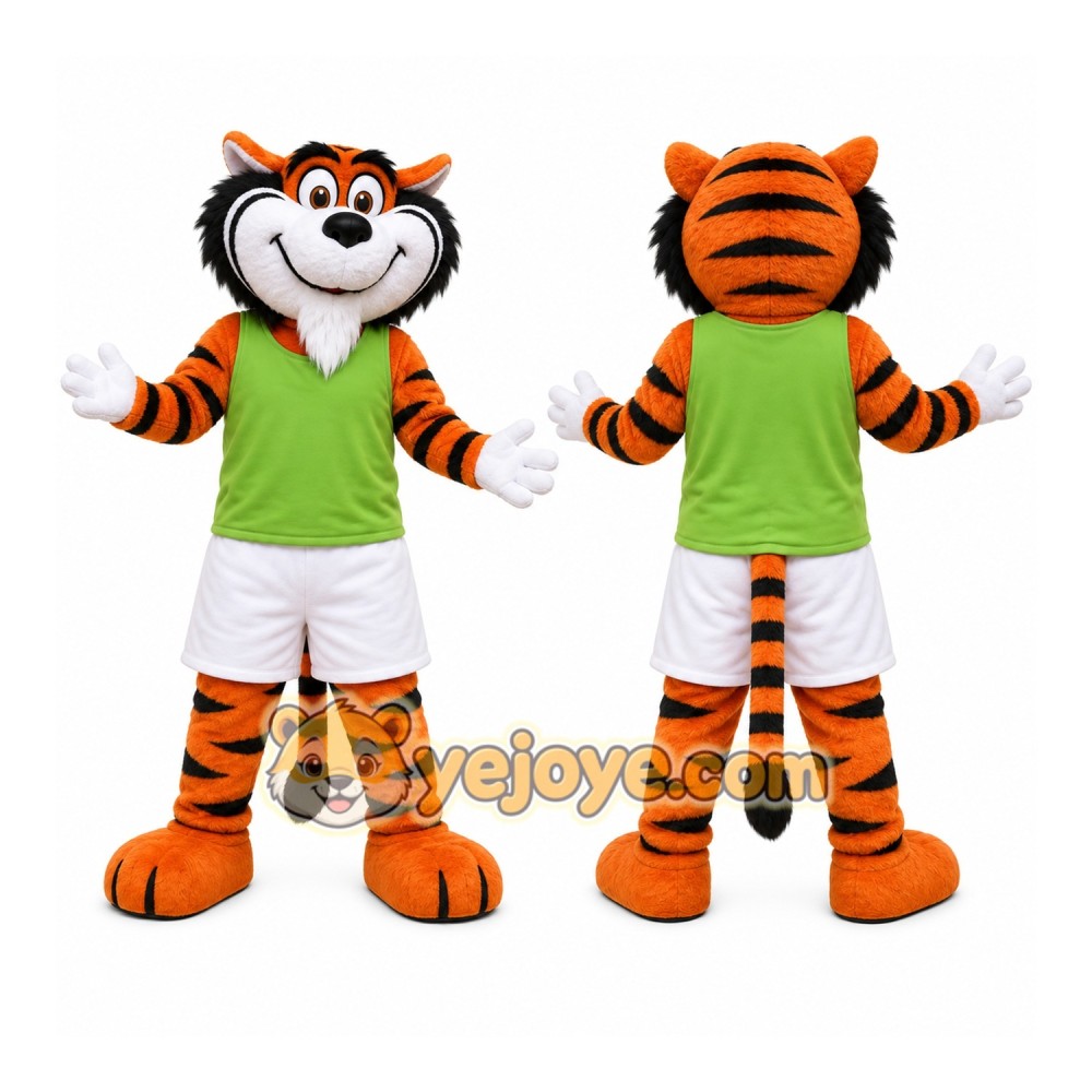 Orange Tiger Mascot Costume Orange Tiger Mascot Costume
