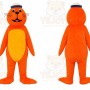 Orange Sea Lion Mascot Costume