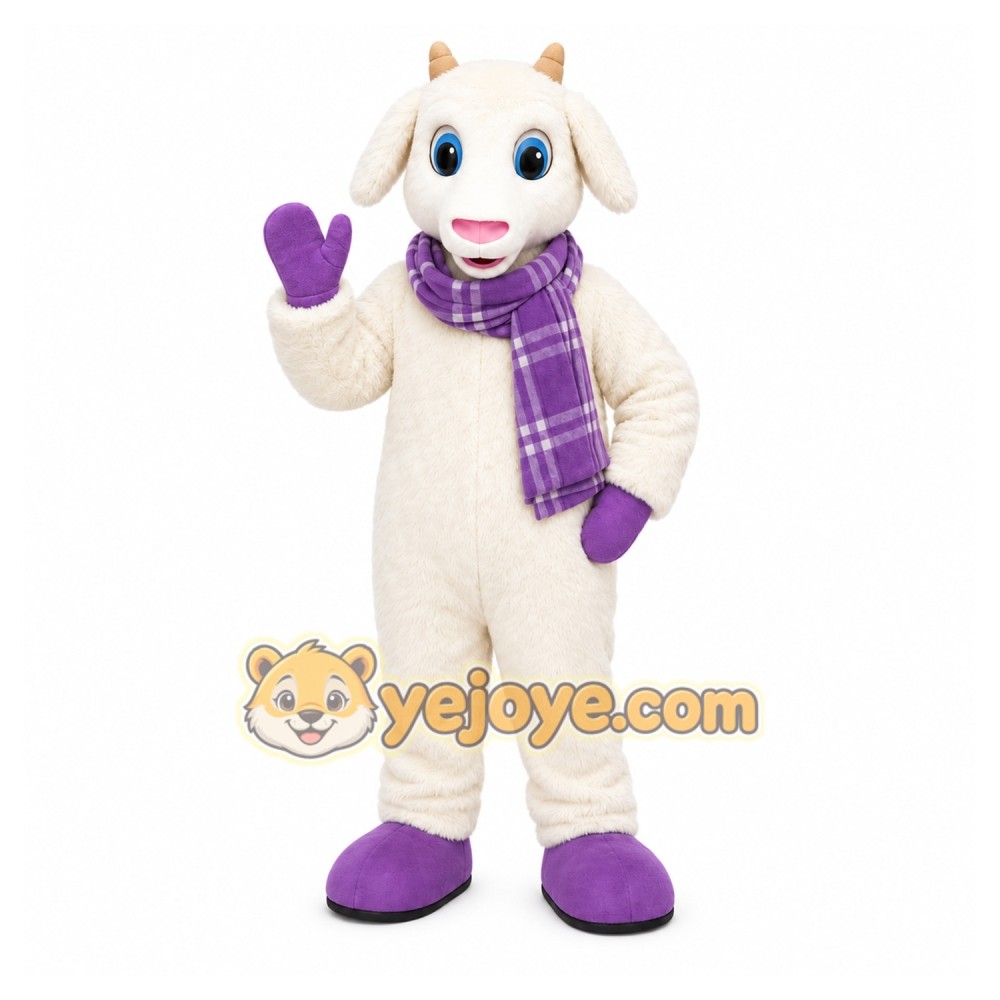 White Sheep Mascot Costume White Sheep Mascot Costume