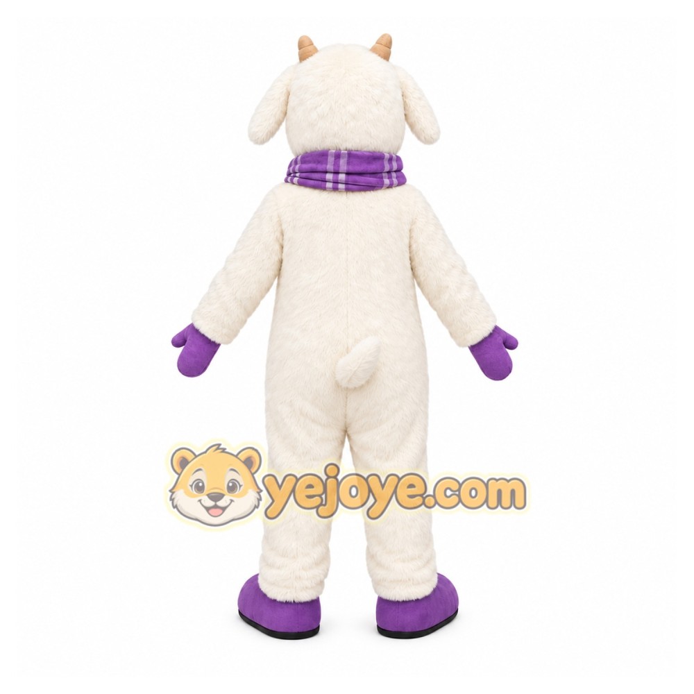 White Sheep Mascot Costume White Sheep Mascot Costume