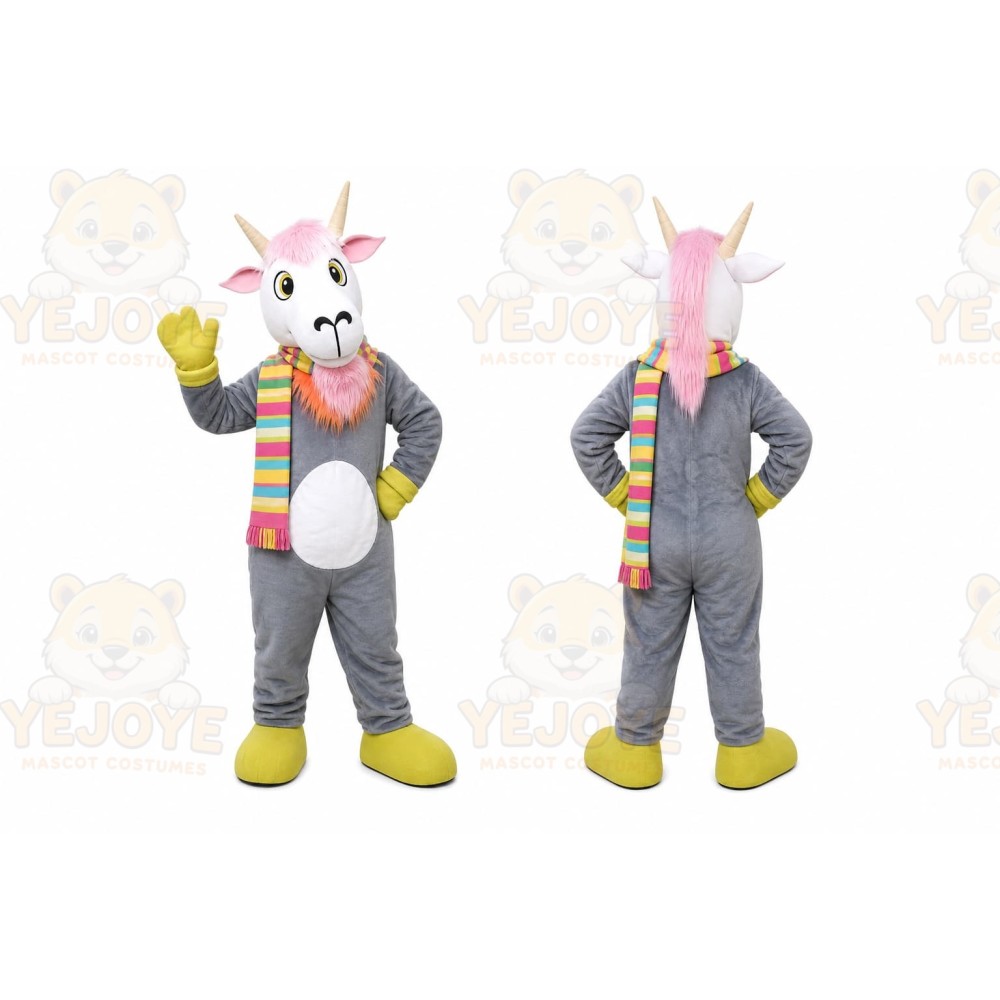 Gray Sheep Mascot Costume
