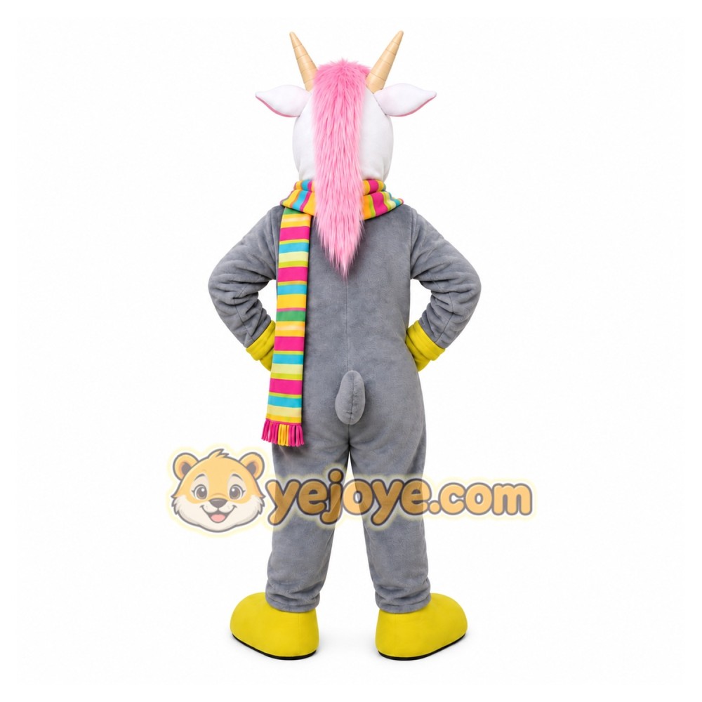Gray Goat Mascot Costume Gray Goat Mascot Costume