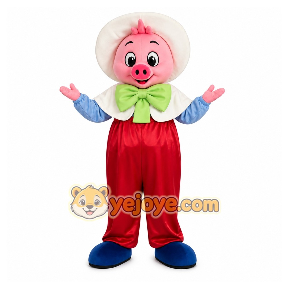 Pink Pig Mascot Costume Pink Pig Mascot Costume