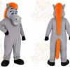 Gray Horse Mascot Costume