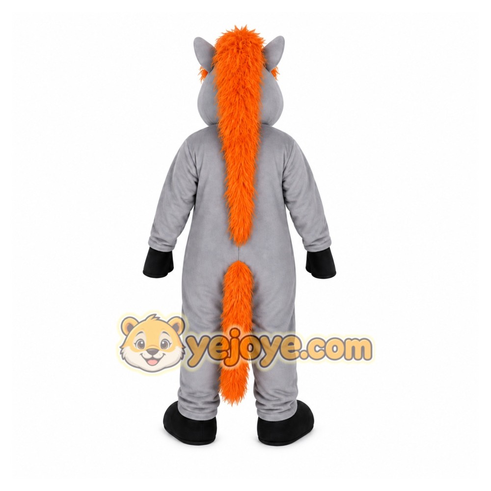 Gray Horse Mascot Costume