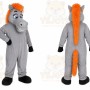 Gray Horse Mascot Costume