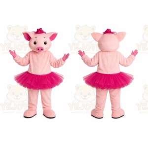 Pig Ballerina Mascot Costume