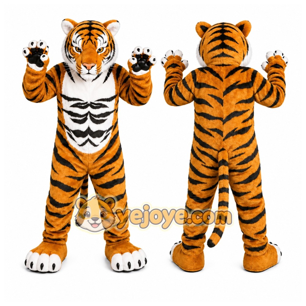 Orange Tiger Mascot Costume Orange Tiger Mascot Costume