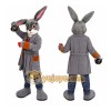 Gray Rabbit Coat Mascot Costume Gray Rabbit Coat Mascot Costume