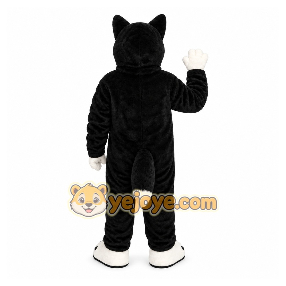 Black Husky Dog Mascot Costume Black Husky Dog Mascot Costume