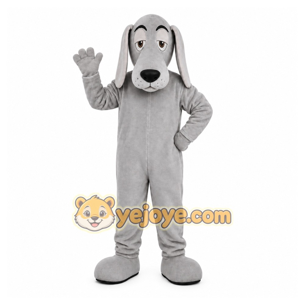 Gray Dog Mascot Costume Gray Dog Mascot Costume