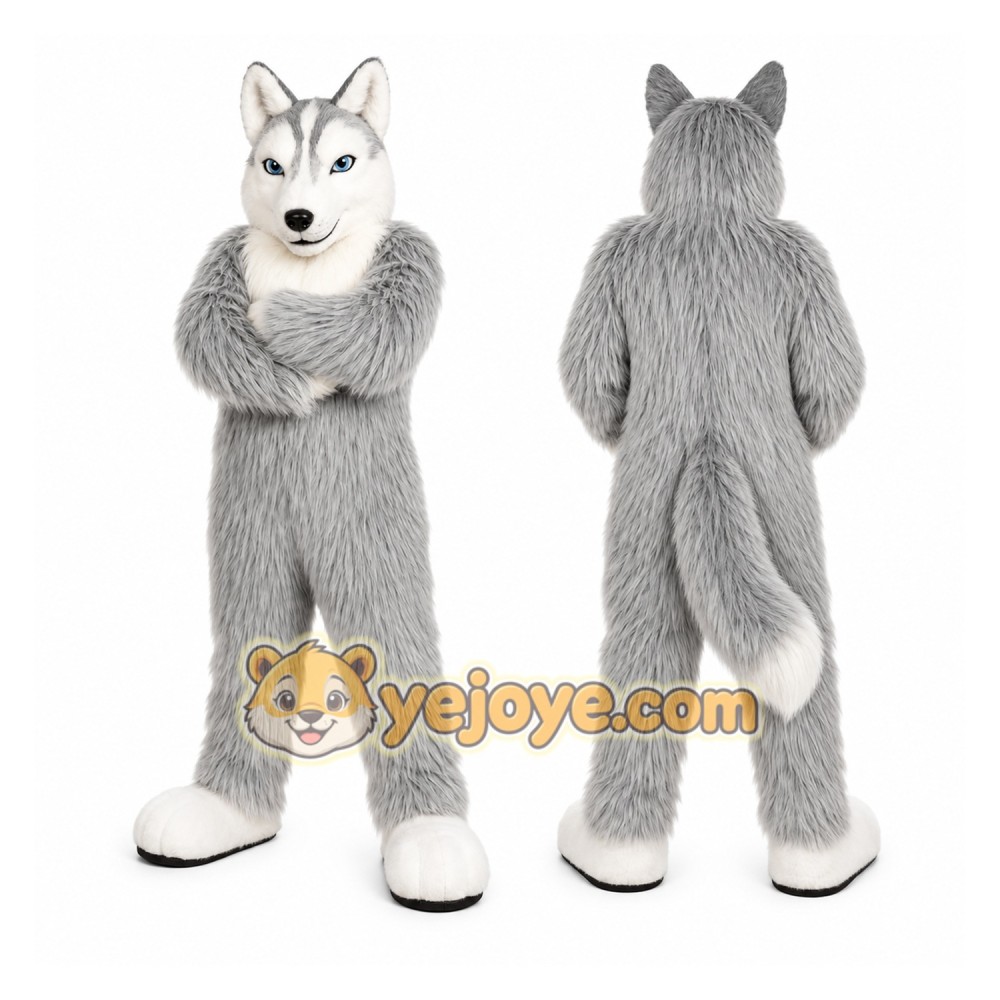 Gray Wolf Mascot Costume Gray Wolf Mascot Costume